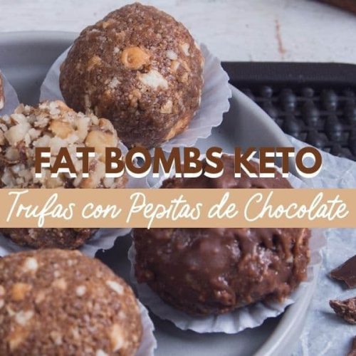 Incorpora grasas saludables en la dieta keto con las Fat Bombs tipo Trufas con Pepitas de Chocolate cetogenico